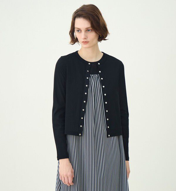 MACPHEE「【WEB先行予約】ハイゲージジャージー クルーネックカーディガン」|カーディガン|