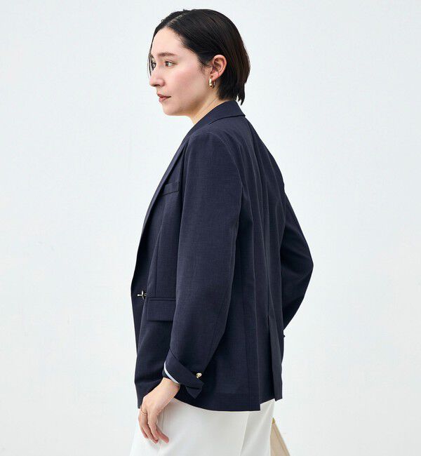 NOLLEY'S sophi「《セットアップ対応》ウォッシャブルブリーザブルシャンブレーダブルジャケット」|テーラードジャケット|