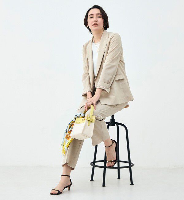 NOLLEY'S sophi「《セットアップ対応》ウォッシャブルブリーザブルシャンブレーダブルジャケット」|テーラードジャケット|ベージュ