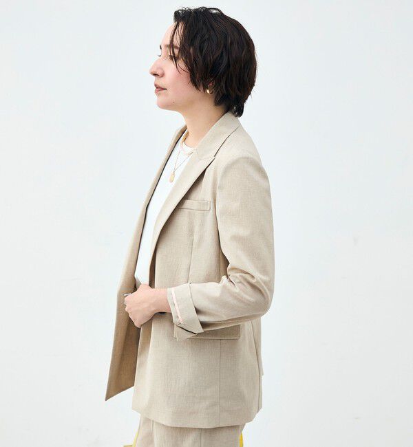 NOLLEY'S sophi「《セットアップ対応》ウォッシャブルブリーザブルシャンブレーダブルジャケット」|テーラードジャケット|