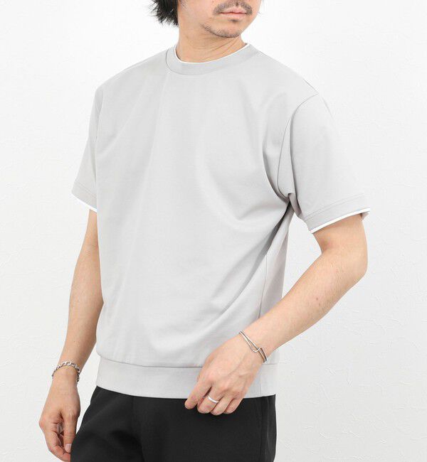 NOLLEY'S goodman「超長綿ハイゲージポンチ フェイクレイヤードTシャツ 26SS」|Tシャツ・カットソー|ライトグレー