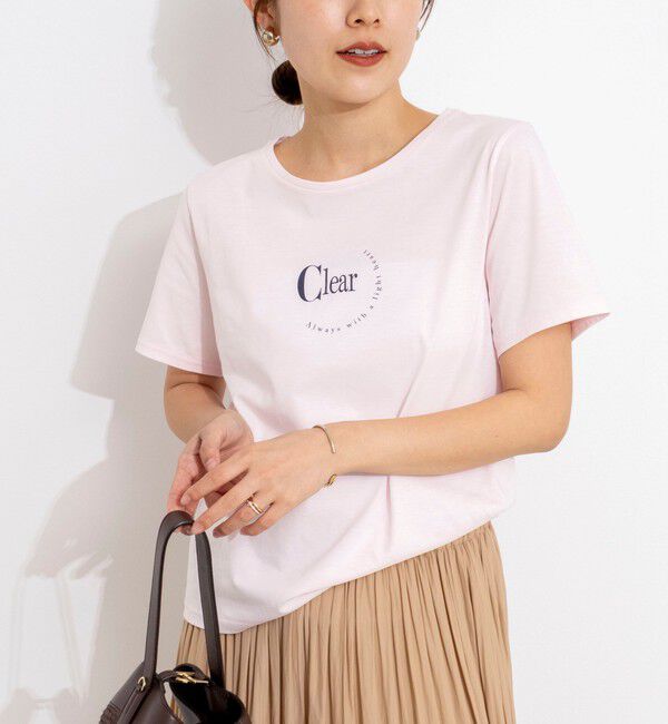 NOLLEY'S「ウォッシャブルプリントT」|Tシャツ・カットソー|ベビーピンク