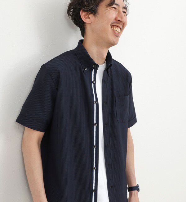 NOLLEY'S goodman「《ビジカジ対応》トリコットサッカーテープBD SS 半袖ボタンダウンシャツ 26SS」|シャツ・ブラウス|