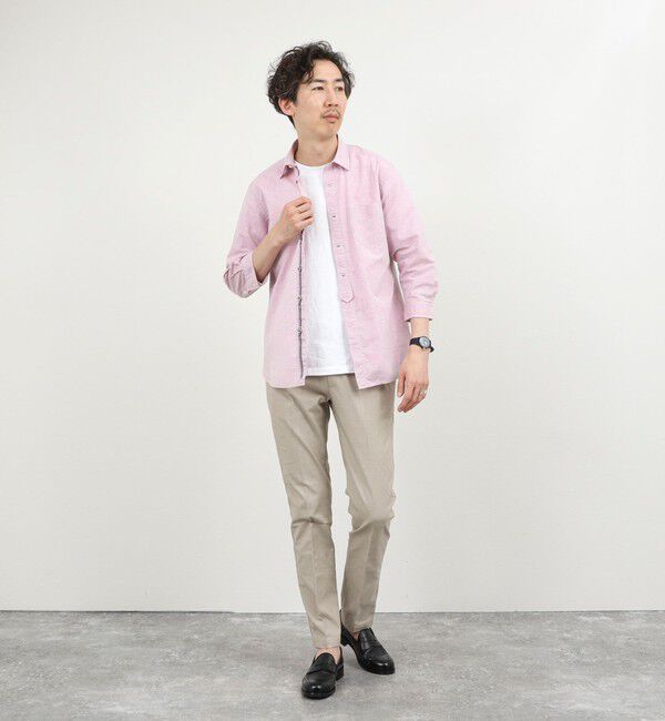 NOLLEY'S goodman「綿麻パラシュートボタン7分袖シャツ 26SS」|シャツ・ブラウス|