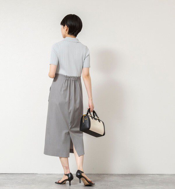 NOLLEY'S sophi「ウォッシャブルポロニットタイトスカートドッキングワンピース」|ワンピース|