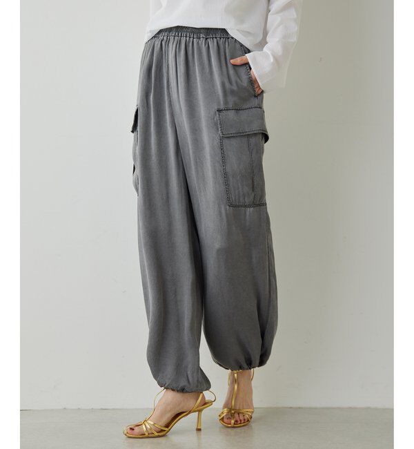 Drawing Numbers「【Drawing Numbers】ピグメントキュプラカーゴパンツ」|チノ|チャコールグレー