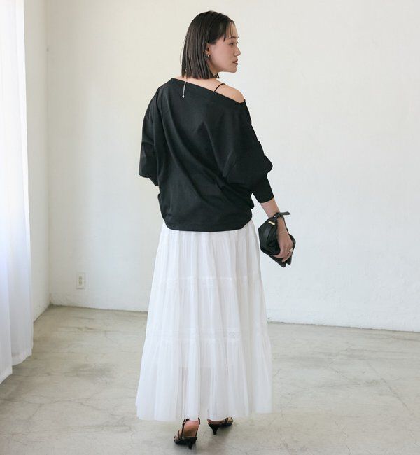  「予約【着映え】チュールティアードスカート」|スカート|
