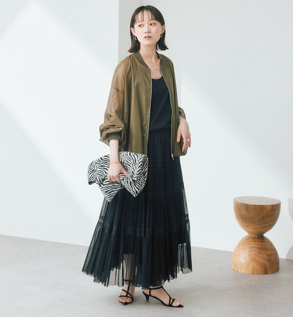  「予約【着映え】チュールティアードスカート」|スカート|