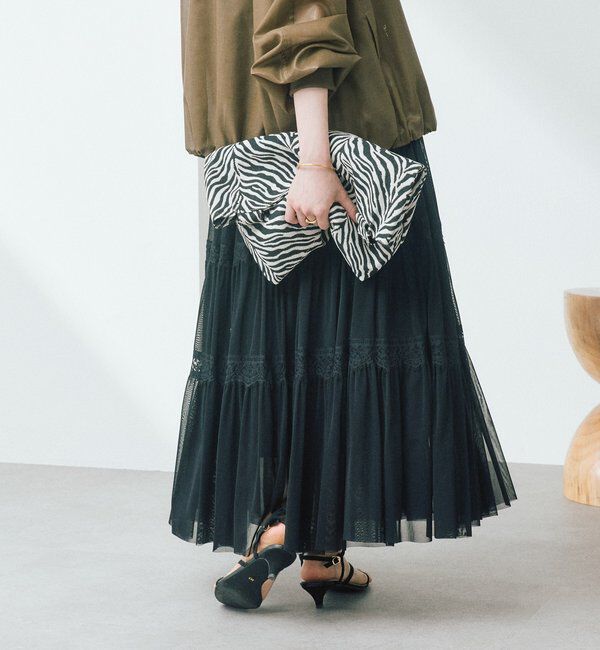  「予約【着映え】チュールティアードスカート」|スカート|