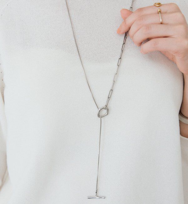  「【R.good（アールドットグッド）】スネーク&times;チェーンラリエット」|ネックレス|シルバー