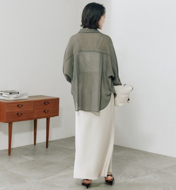  「予約【上品な透け感】メッシュドルマンシャツ」|シャツ・ブラウス|