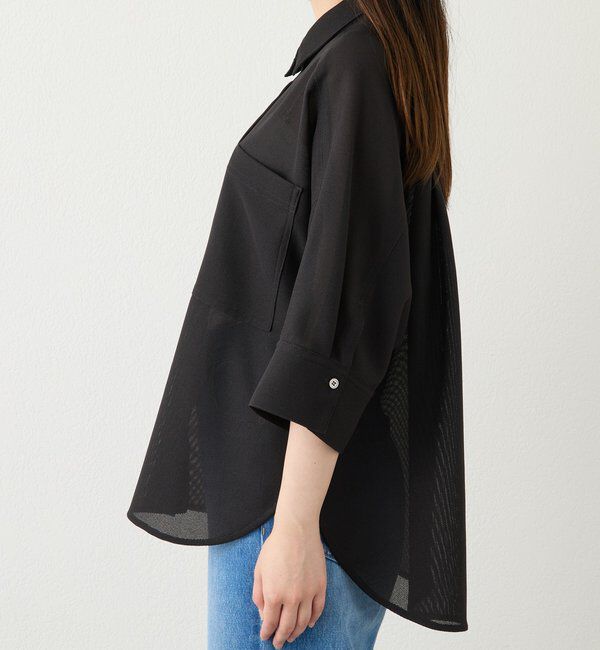  「予約【上品な透け感】メッシュドルマンシャツ」|シャツ・ブラウス|