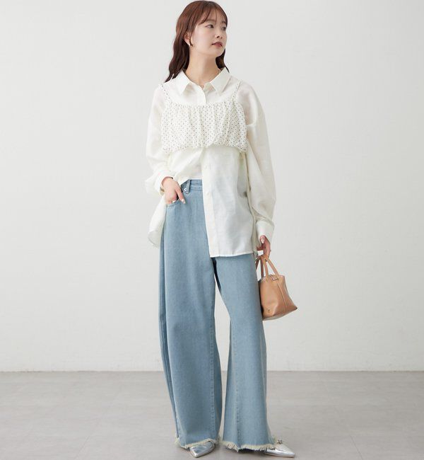  「シアーシャツビスチェSET」|シャツ・ブラウス|