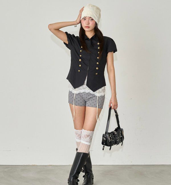  「ナポレオンパフスリブラウス」|シャツ・ブラウス|