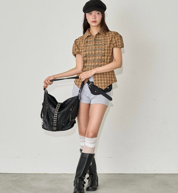  「ナポレオンパフスリブラウス」|シャツ・ブラウス|