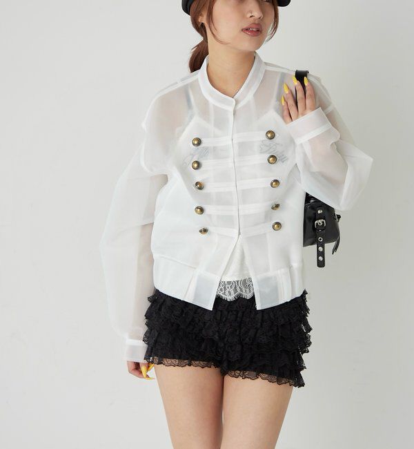  「シアーナポレオンブルゾン」|ブルゾン・スタジャン|オフホワイト