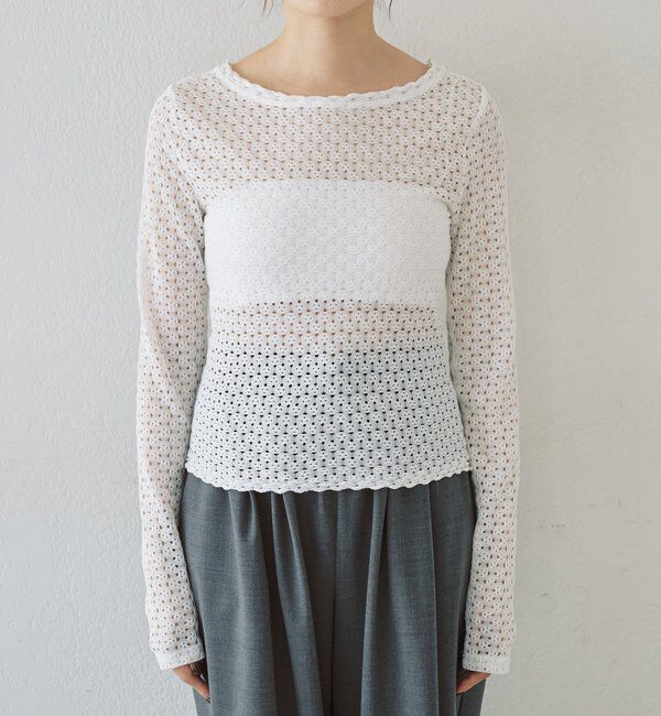  「レース編み2WAYトップス」|Tシャツ・カットソー|