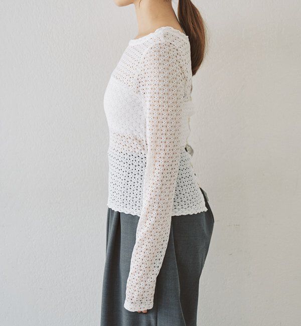  「レース編み2WAYトップス」|Tシャツ・カットソー|