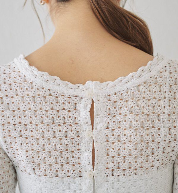  「レース編み2WAYトップス」|Tシャツ・カットソー|