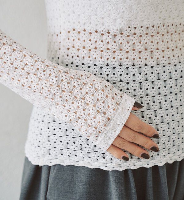  「レース編み2WAYトップス」|Tシャツ・カットソー|