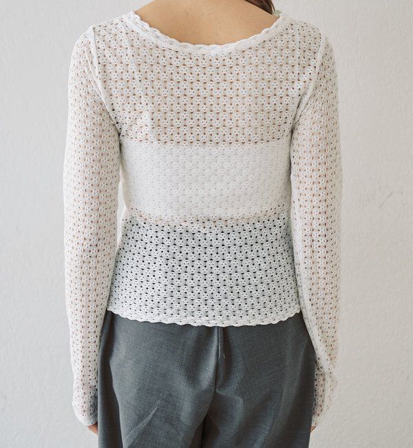  「レース編み2WAYトップス」|Tシャツ・カットソー|