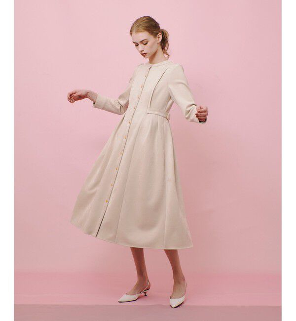 LOULOU WILLOUGHBY「【LOULOU WILLOUGHBY】スエードダブルバックルワンピース」|ワンピース|ベージュ