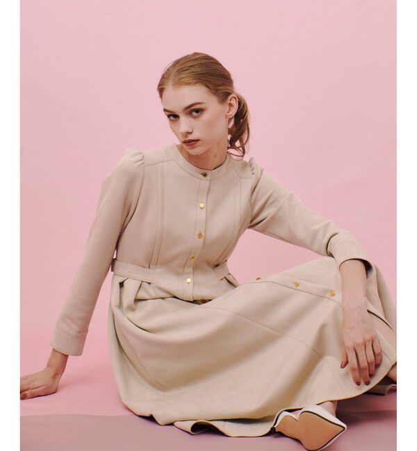 LOULOU WILLOUGHBY「【LOULOU WILLOUGHBY】スエードダブルバックルワンピース」|ワンピース|