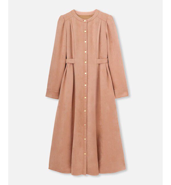 LOULOU WILLOUGHBY「【LOULOU WILLOUGHBY】スエードダブルバックルワンピース」|ワンピース|ピンク