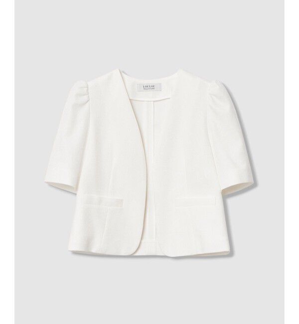 LOULOU WILLOUGHBY「【LOULOU WILLOUGHBY】ブライトリネン半袖ジャケット」|テーラードジャケット|