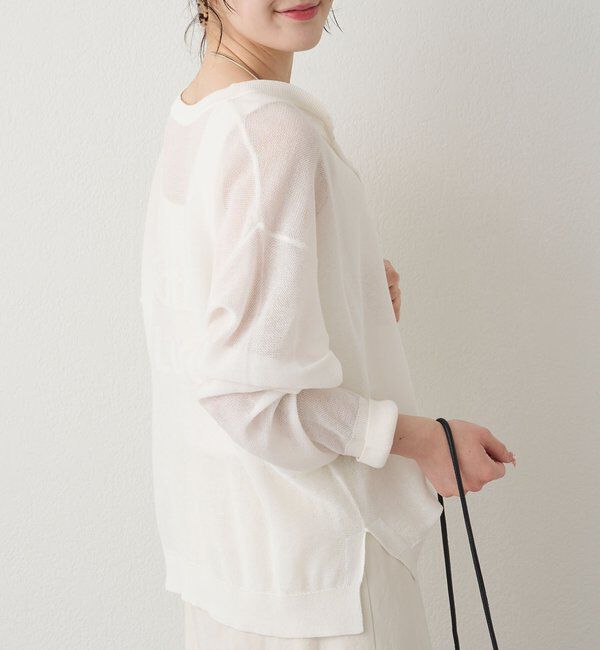  「透かし編みロゴジャガード2WAYプルオーバー」|キャミソール|