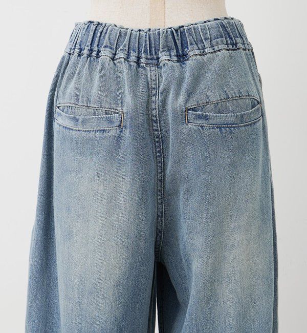  「綿麻デニムイージーパンツ」|デニム|