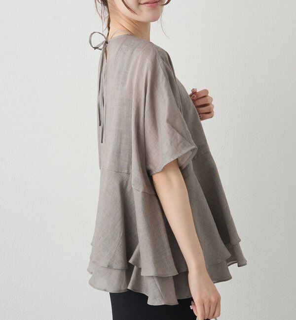  「【＠sein___000企画/リバイバル/新色】ラミー2枚重ねペプラムブラウス」|シャツ・ブラウス|