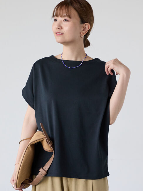 Lugnoncure「【接触冷感】ドルマンボートネックトップス」|Tシャツ・カットソー|