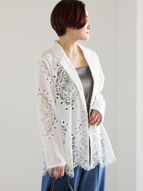 Te chichi「ケミカルレースコットンジャケット」|その他|