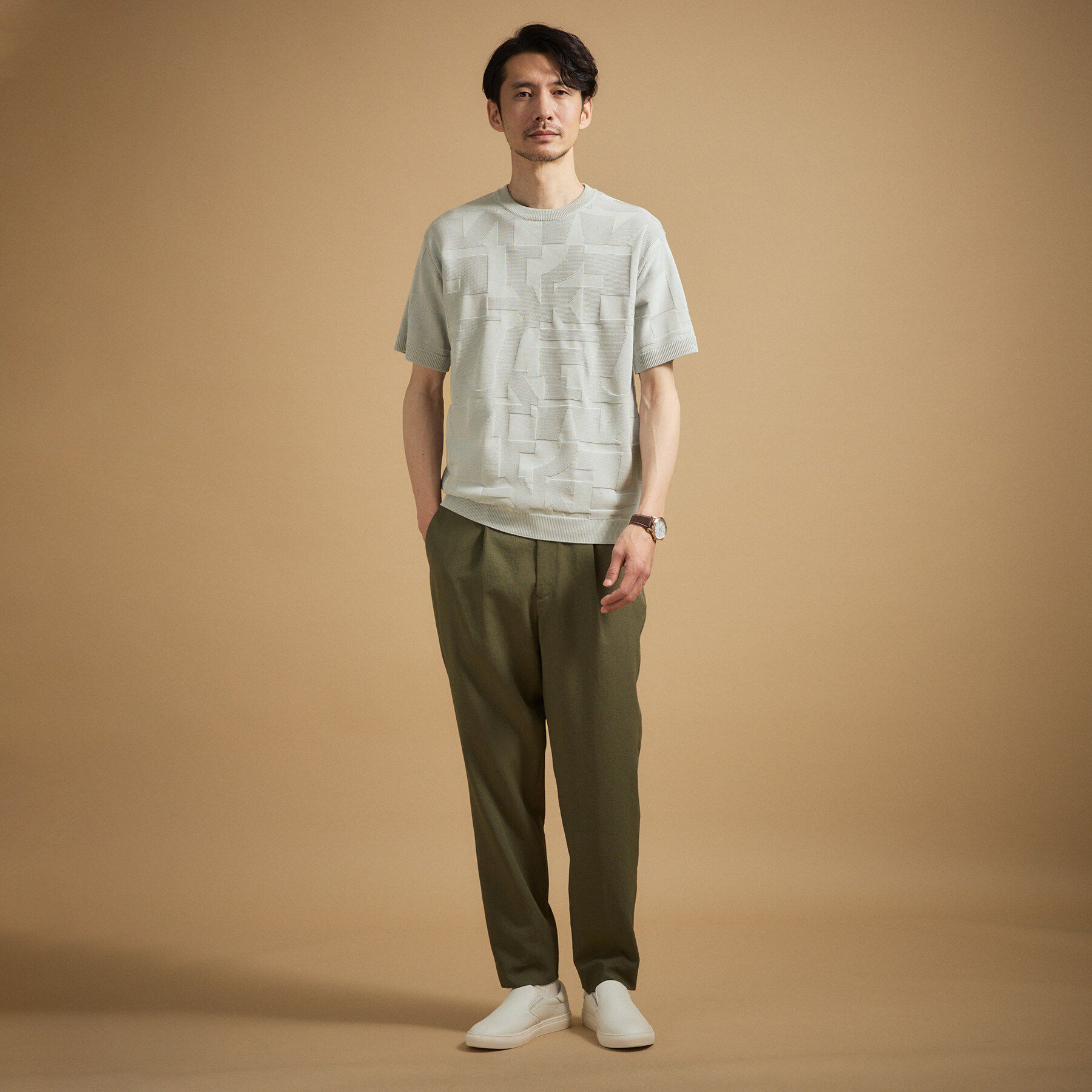 TAKEO KIKUCHI「【徳島ニット】テクスチャー ニット」|ニット・セーター|