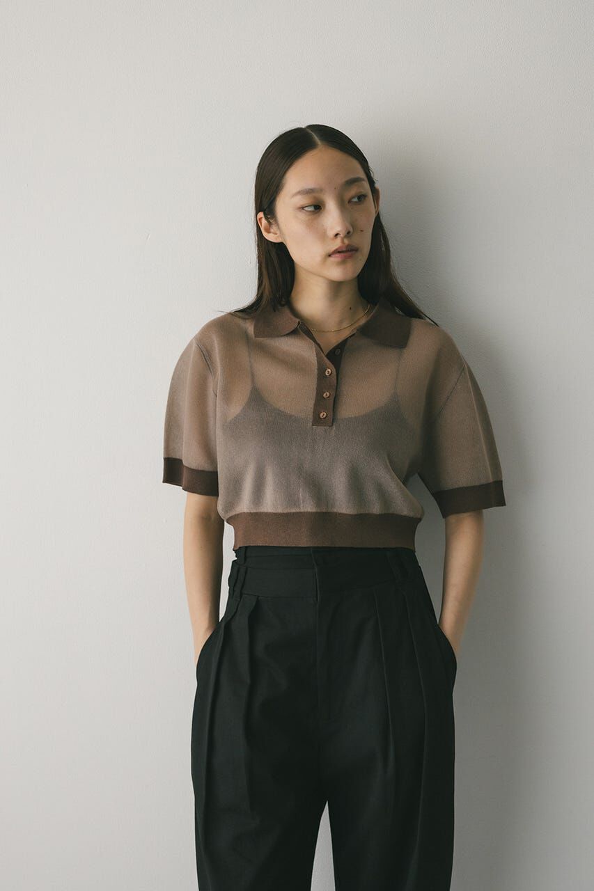 STYLEMIXER「シアーフォルムポロニット」|ニット・セーター|