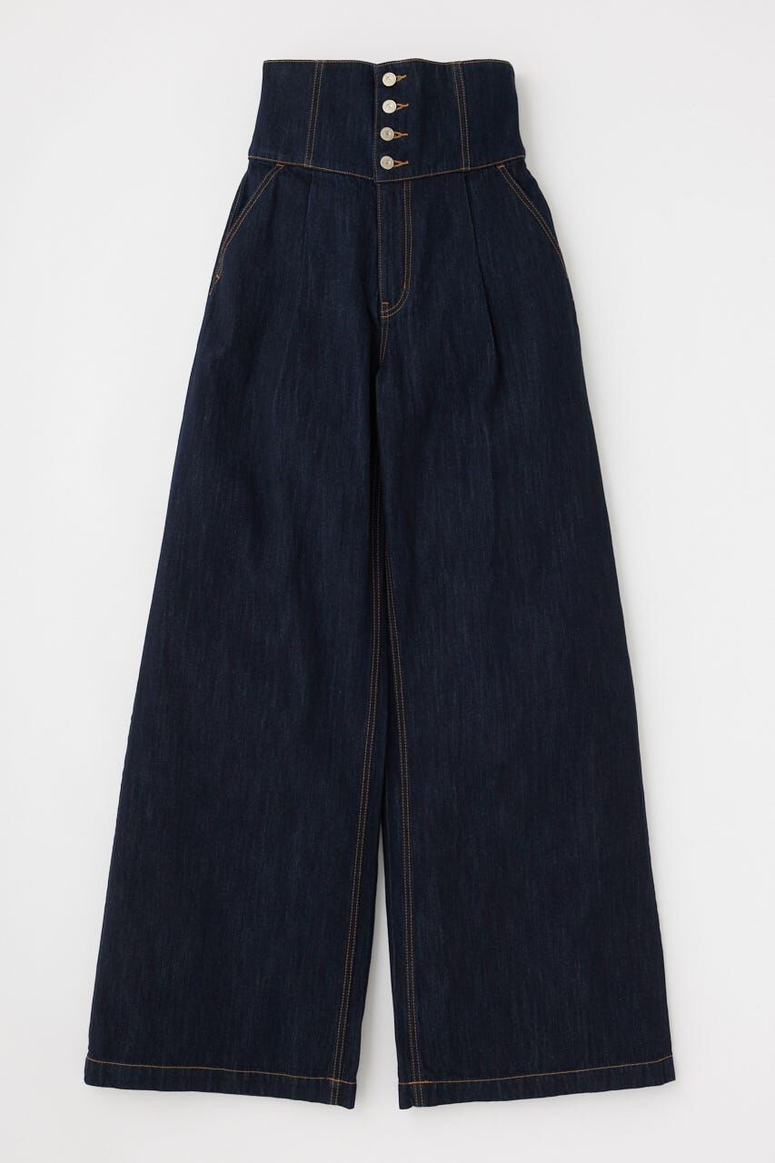 MOUSSY「CORSET DESIGN バギー」|デニム|