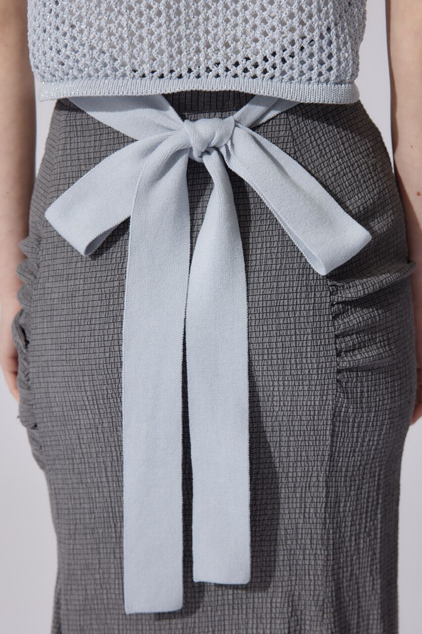 rienda「メッシュロゴショートニットトップス」|ニット・セーター|