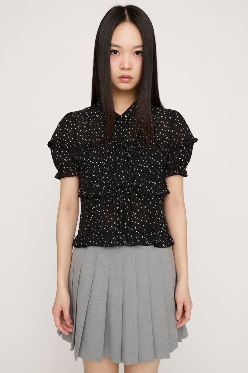 SLY「TINY DOTS FRILL ブラウス」|シャツ・ブラウス|
