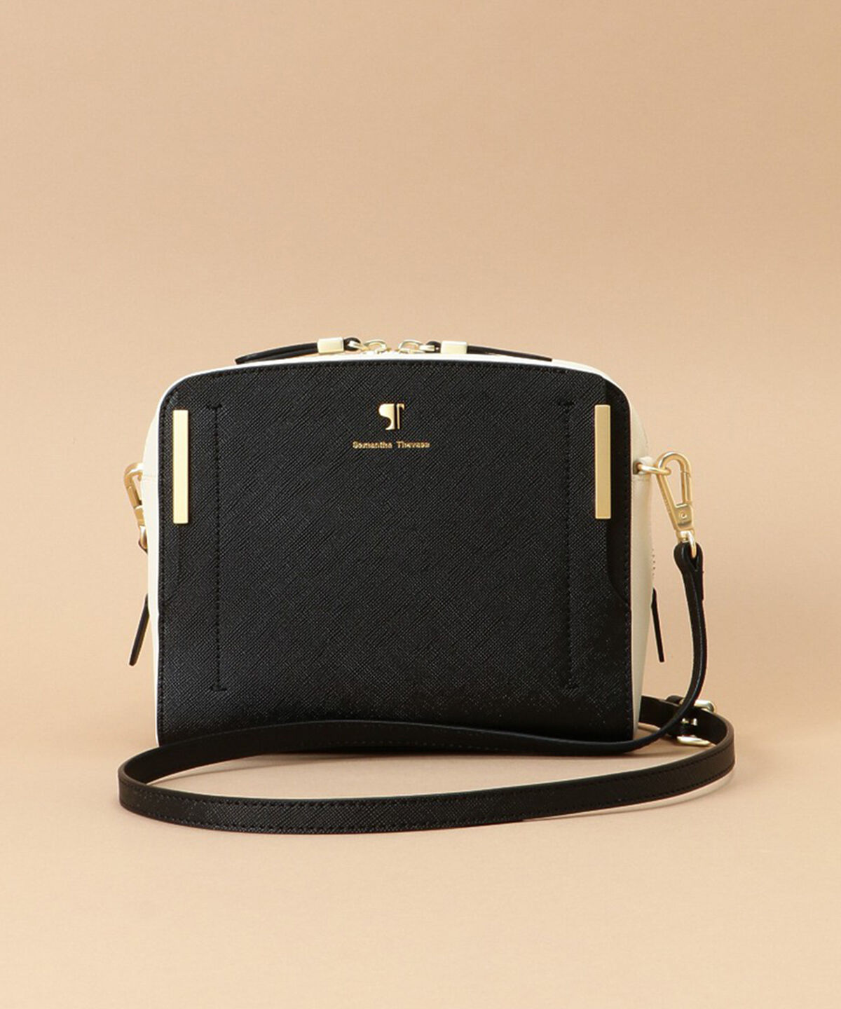 Samantha Thavasa「Pomme d'espoir ポムディスポワール バイカラーショルダーバッグ」|ショルダー・メッセンジャー|ブラック