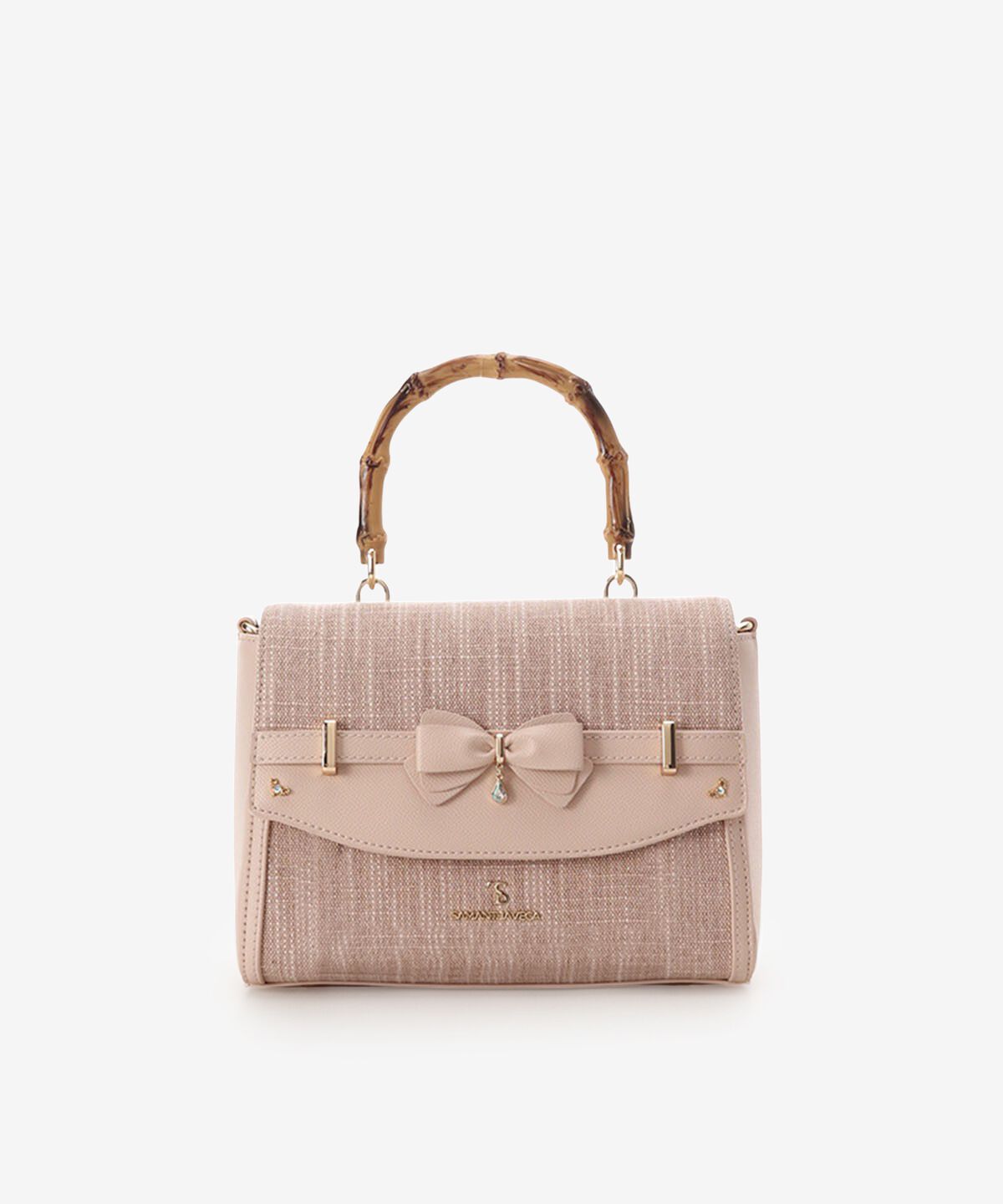 Samantha Vega「マテリアルアクセントリボンショルダーバッグ」|ショルダー・メッセンジャー|ピンク