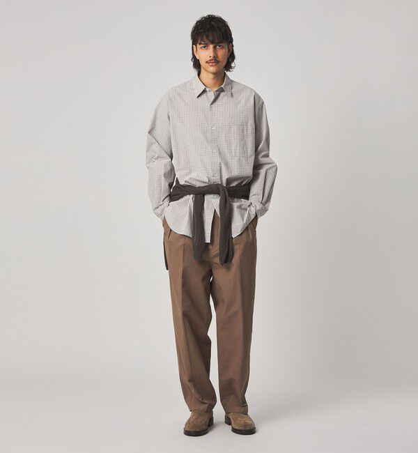 STEVEN ALAN「＜Steven Alan＞ ポプリン グラフチェック レギュラーカラー シャツ LOOSE」|シャツ・ブラウス|