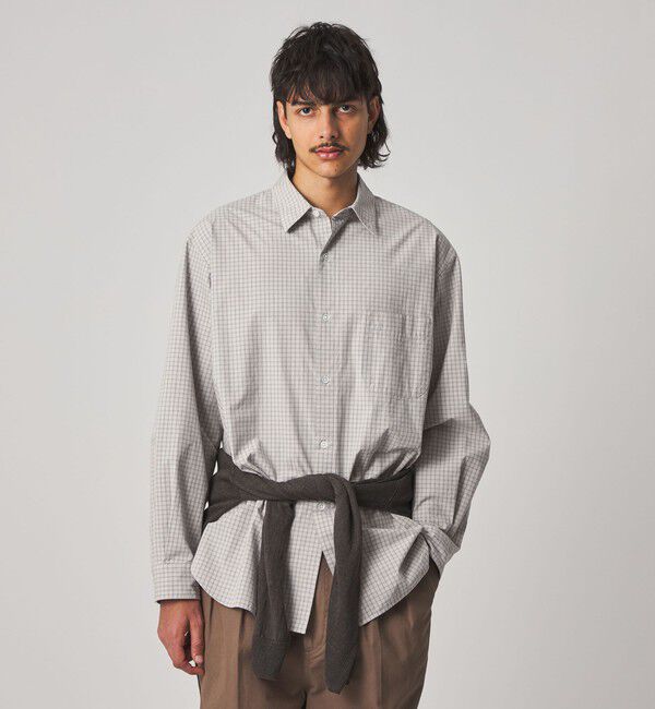 STEVEN ALAN「＜Steven Alan＞ ポプリン グラフチェック レギュラーカラー シャツ LOOSE」|シャツ・ブラウス|