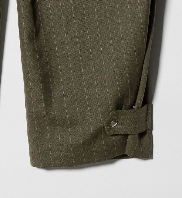 BEAUTY&YOUTH UNITED ARROWS「麻ブレンド ストライプ タブ タックパンツ」|スラックス|