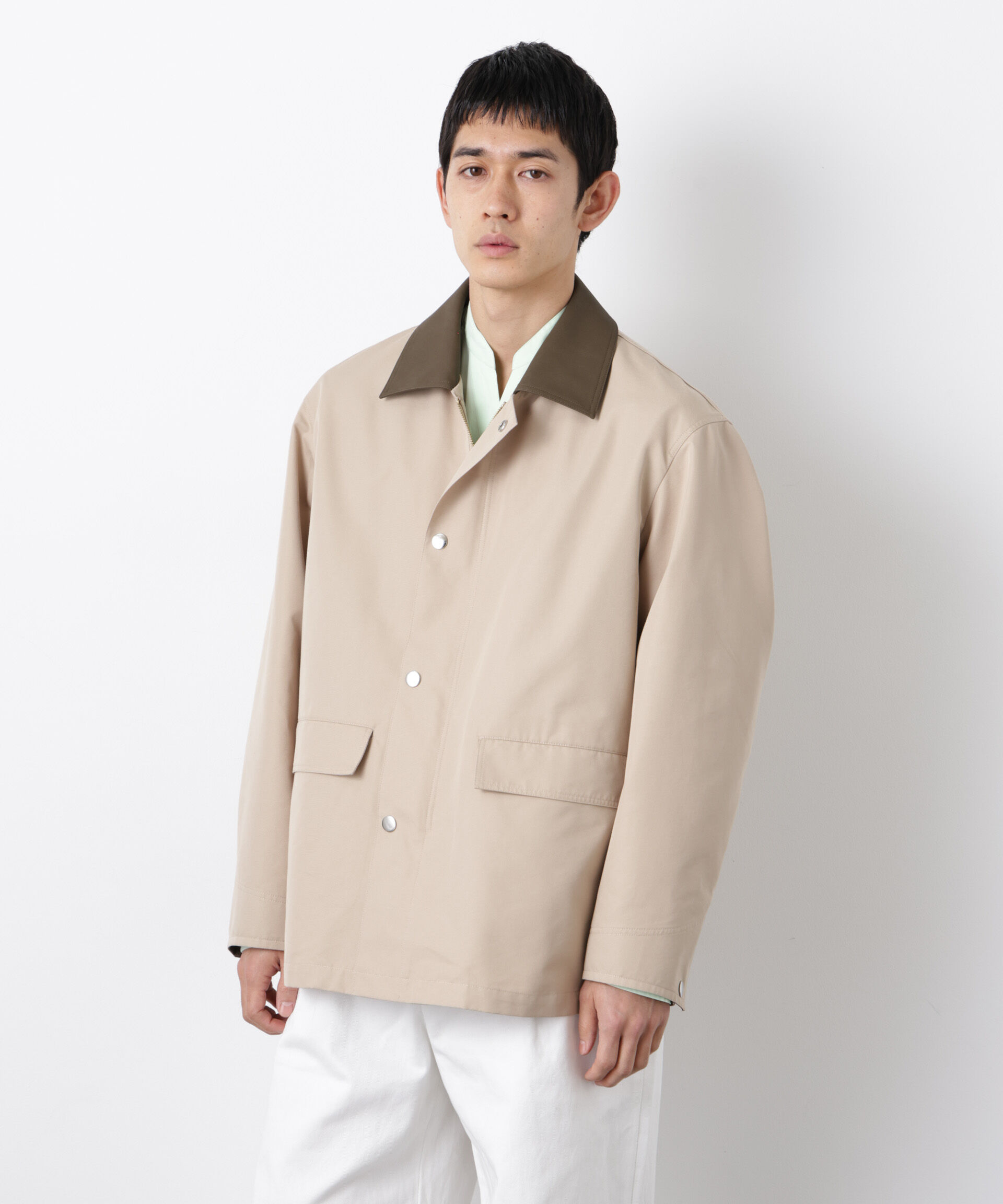 nano･universe「オーバージャケット「WARP PRINT」ライニング/撥水」|その他|