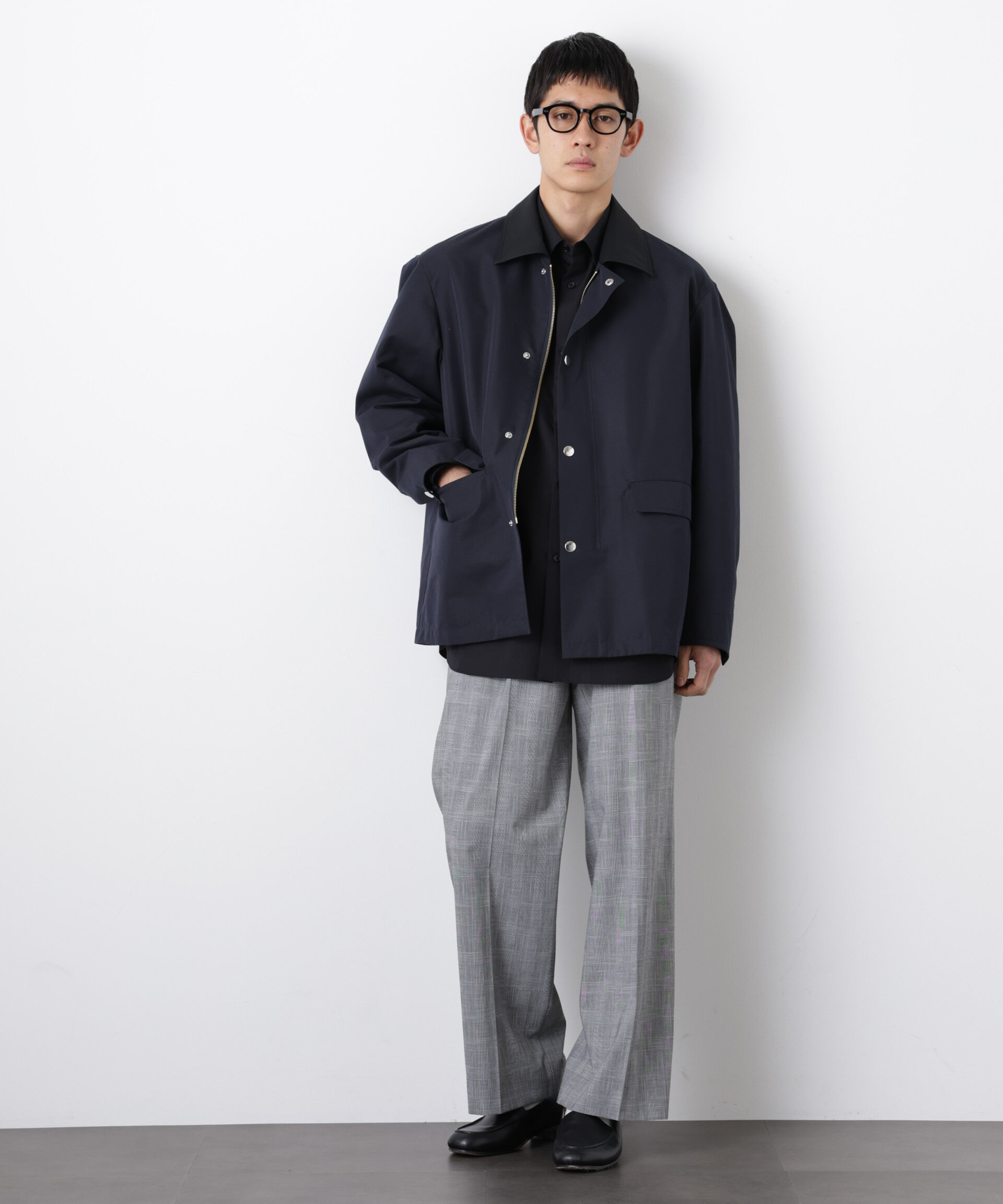 nano･universe「オーバージャケット「WARP PRINT」ライニング/撥水」|その他|