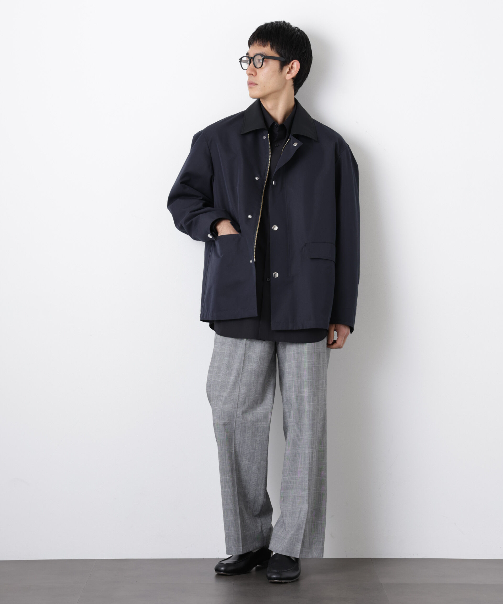 nano･universe「オーバージャケット「WARP PRINT」ライニング/撥水」|その他|