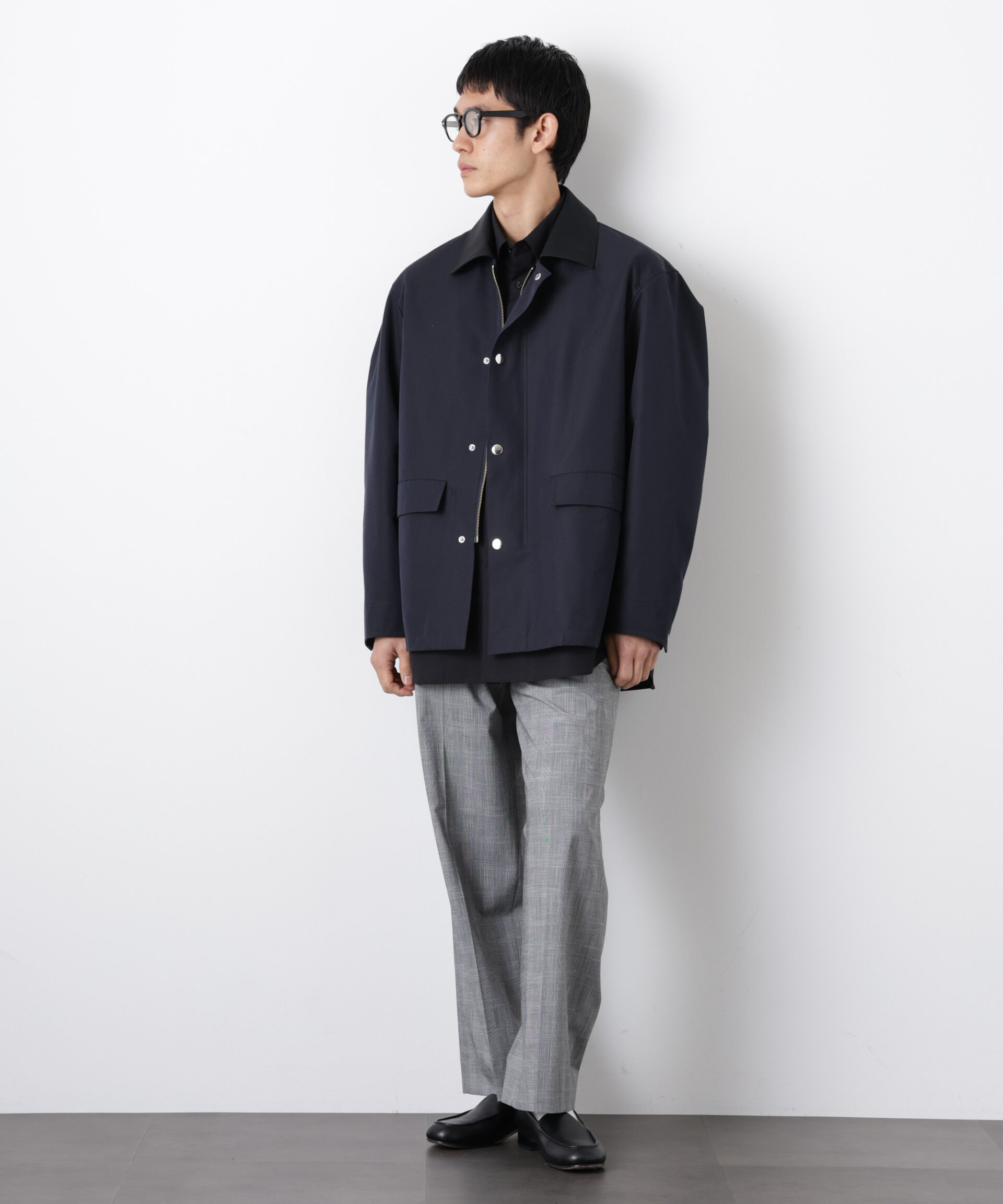 nano･universe「オーバージャケット「WARP PRINT」ライニング/撥水」|その他|