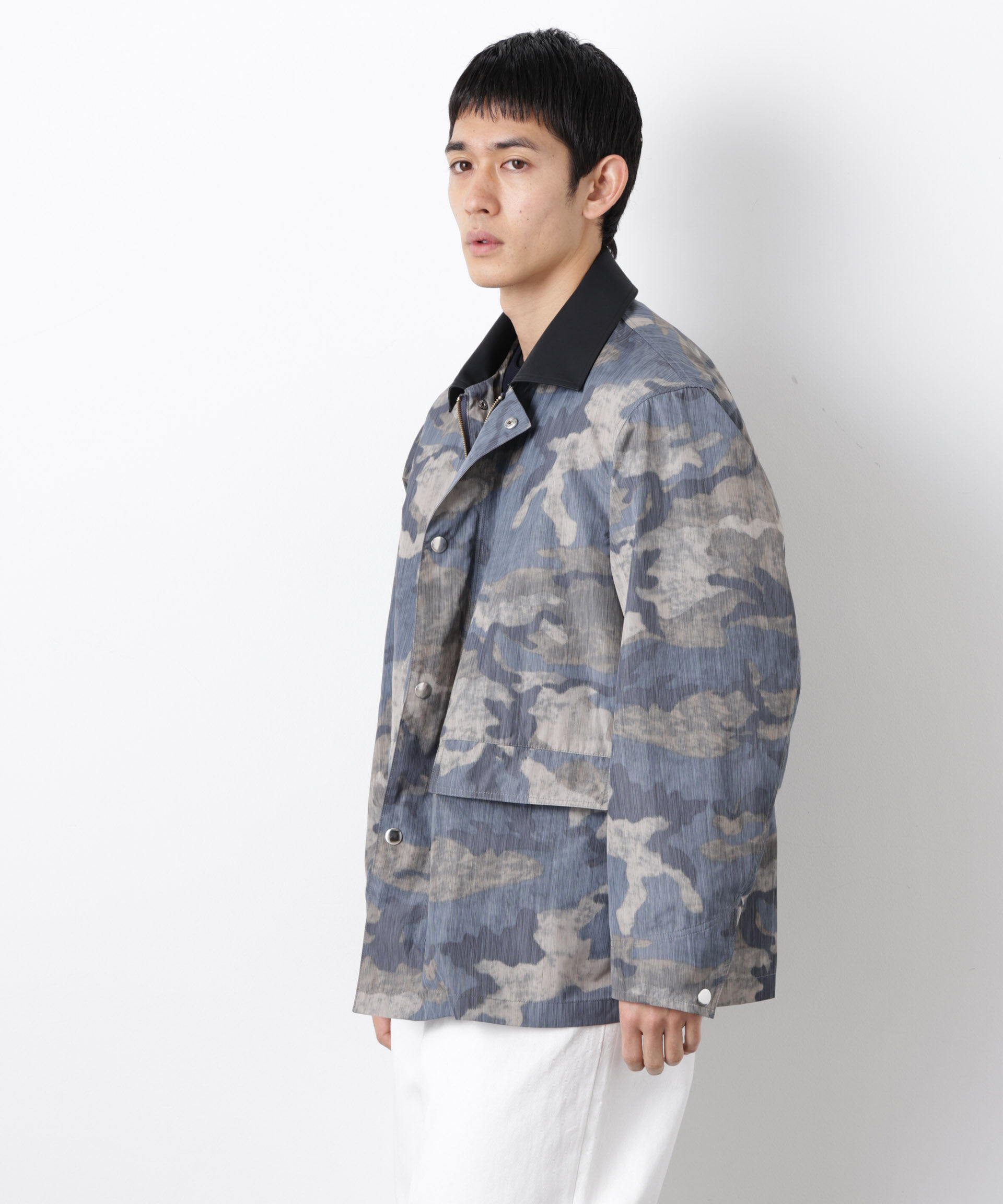 nano･universe「オーバージャケット「WARP PRINT」ライニング/撥水」|その他|