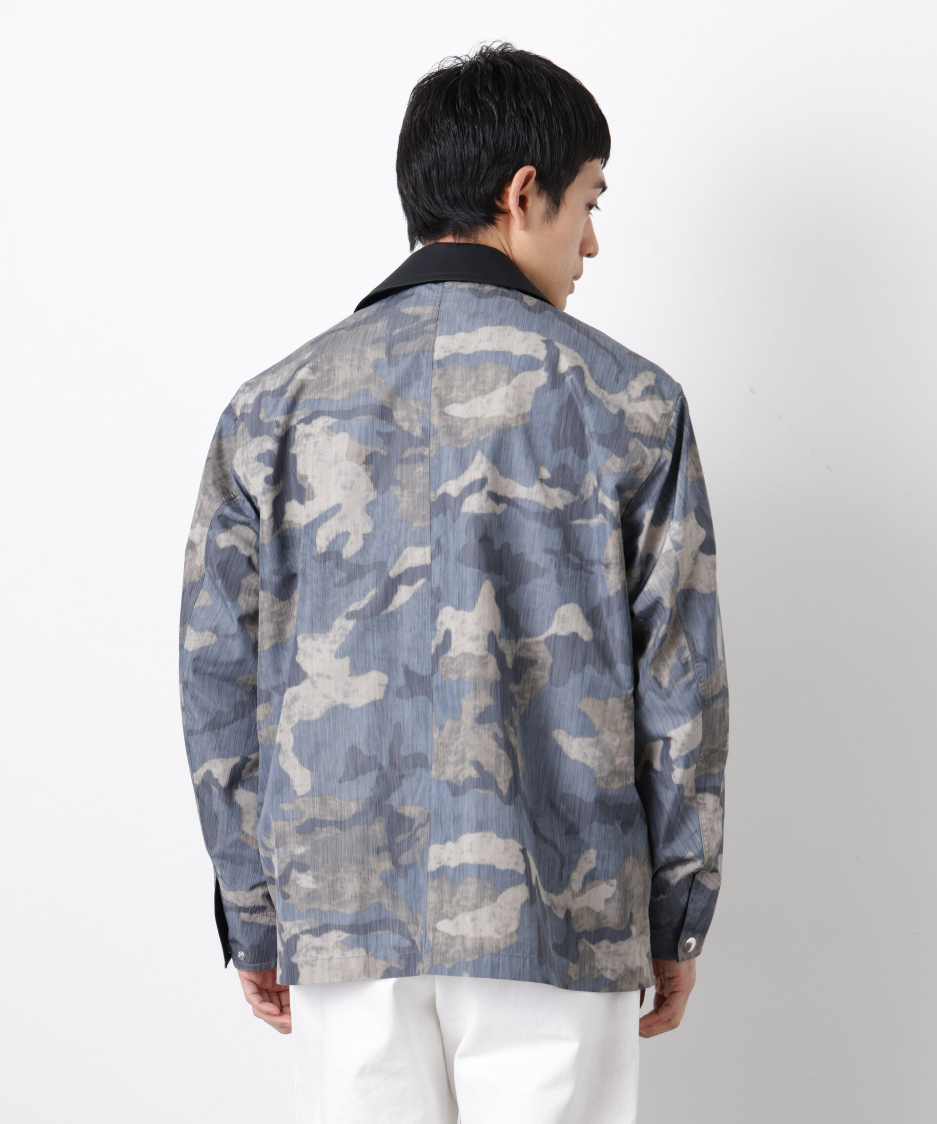 nano･universe「オーバージャケット「WARP PRINT」ライニング/撥水」|その他|